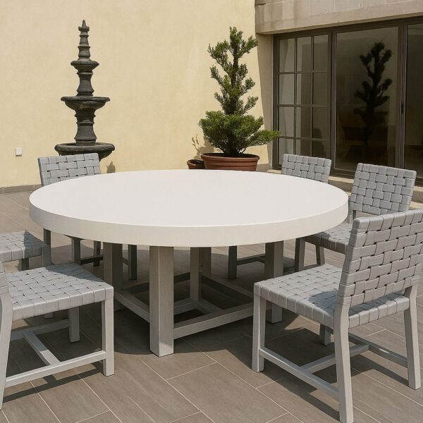 Mesa Filandia circular con cubierta Ramstone