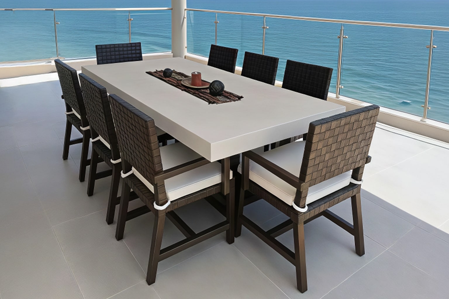 Mesa Finlandia rectangular con cubierta Ramstone - Imagen 2