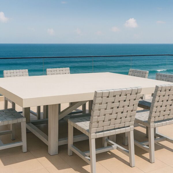 Mesa Finlandia rectangular con cubierta Ramstone