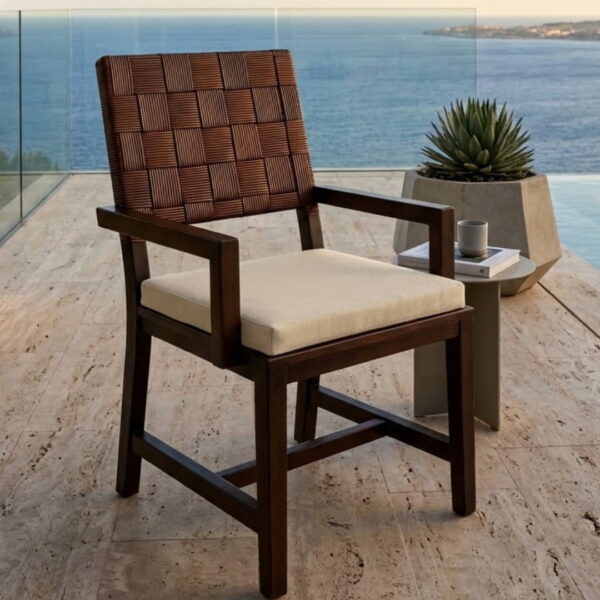 Alternative view of Silla Barcelona Tejida con brazos